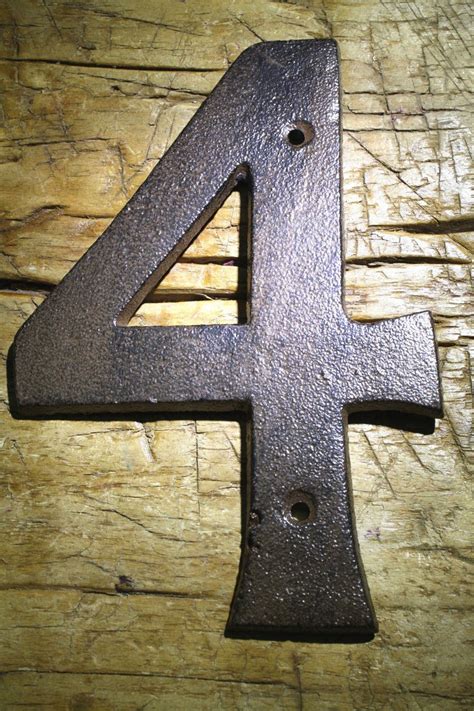 Brown Cast Iron House Numbers 